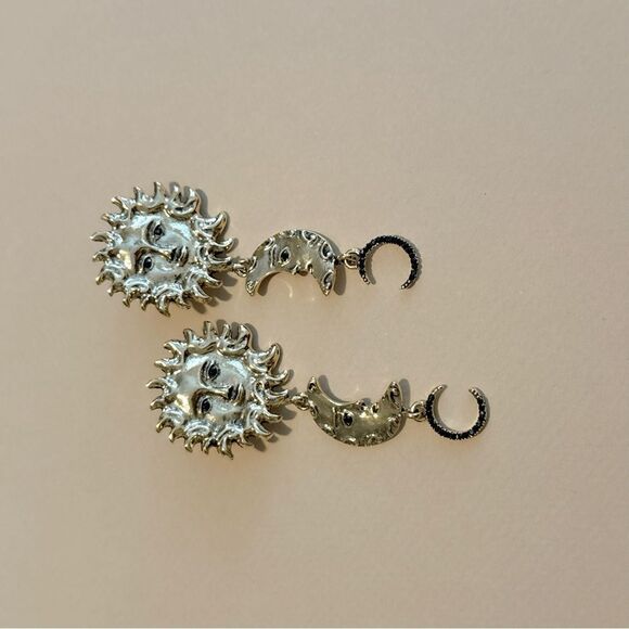 Sun and Moon Earrings #1588 - Picture 2 of 4